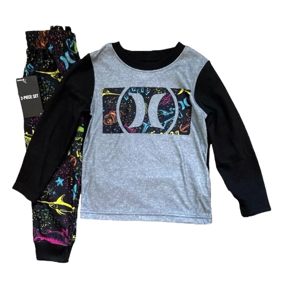 HURLEY Boys Flannel Sleepwear Pants or Long Sleeve 2-PC Sets Size 10